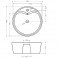 Раковина накладная Jaquar JDS круглая с отверстиями JDS-WHT-25935