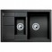 Кухонная мойка BLANCO METRA 6S COMPACT (513473) антрацит + сливной гарнитур (218407)