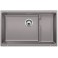 Кухонная мойка BLANCO SUBLINE 700-U Level (518391) алюметаллик + сливной гарнитур (222561)