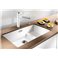 Кухонная мойка BLANCO SUBLINE 700-U Level (518391) алюметаллик + сливной гарнитур (222561)